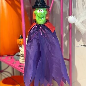 Vintage Hanging Lightup witch Halloween lights up